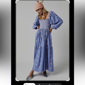 Free People Dahlia dress in periwinkle, size Medium.